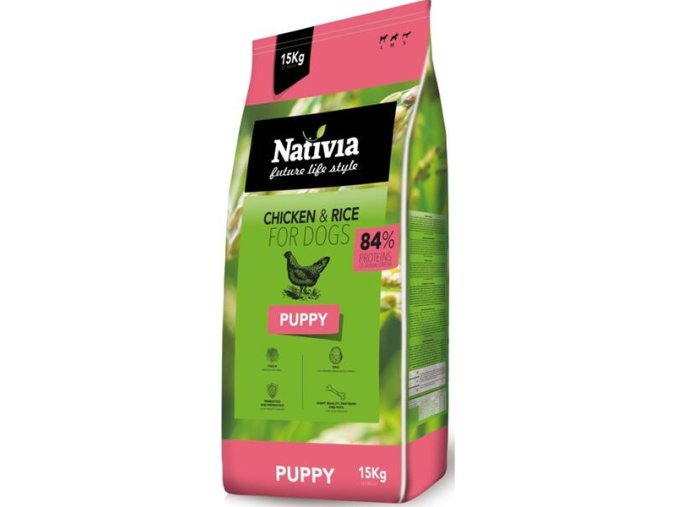 Nativia Puppy Chicken & Rice 15 kg