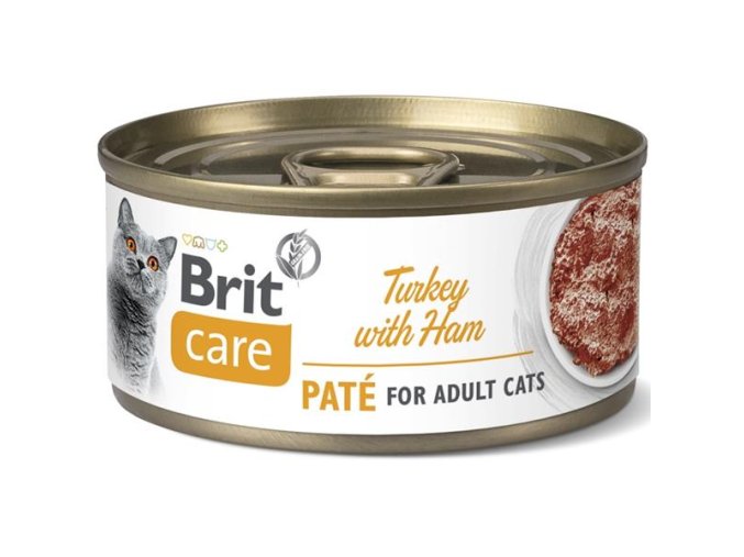 Brit Care Cat konz. Turkey Paté with Ham 70 g