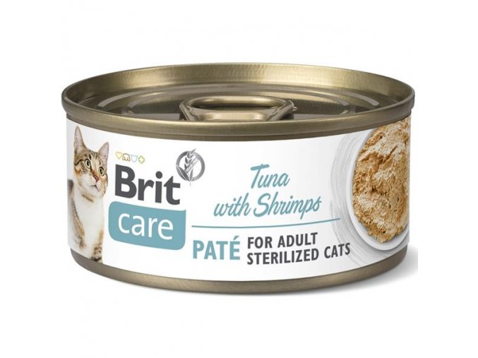 Brit Care Cat konz. Sterilized. Tuna Paté with Shrimps 70 g