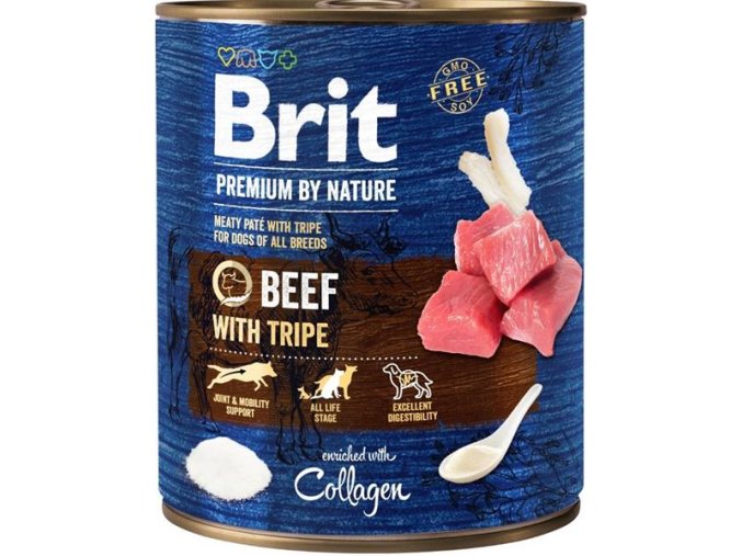 Brit Premium by Nature Dog konz. - Beef with Tripes 800 g