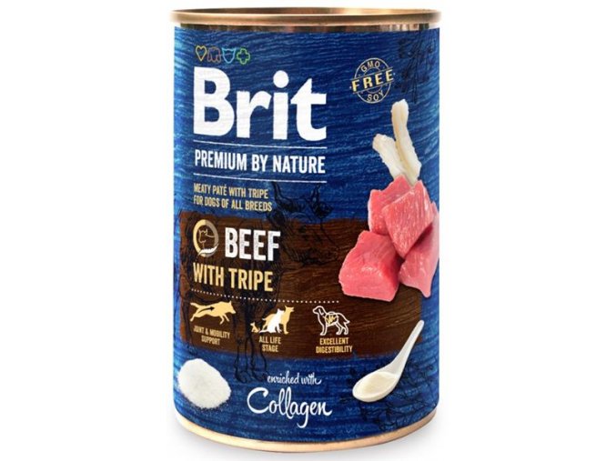 Brit Premium by Nature Dog konz. - Beef with Tripes 400 g