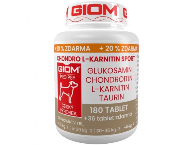 Giom ERA Chondro L-karnitin SPORT pes 180 tbl+20%zdarma