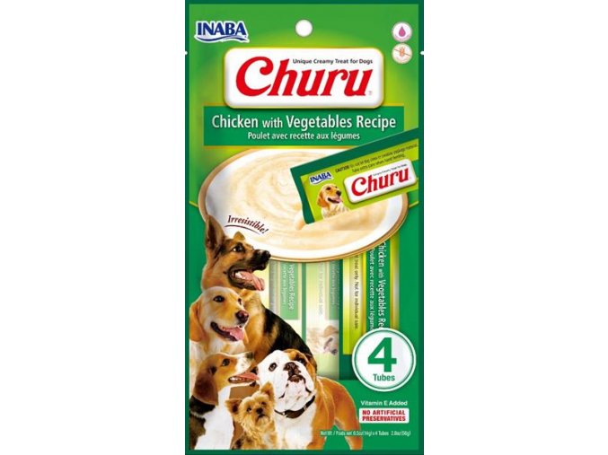 Inaba Churu dog snack kuře a zelenina 4x14 g