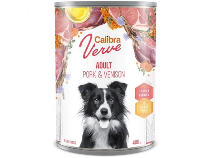 Calibra Dog Verve konz. GF Adult Pork & Venison 400 g