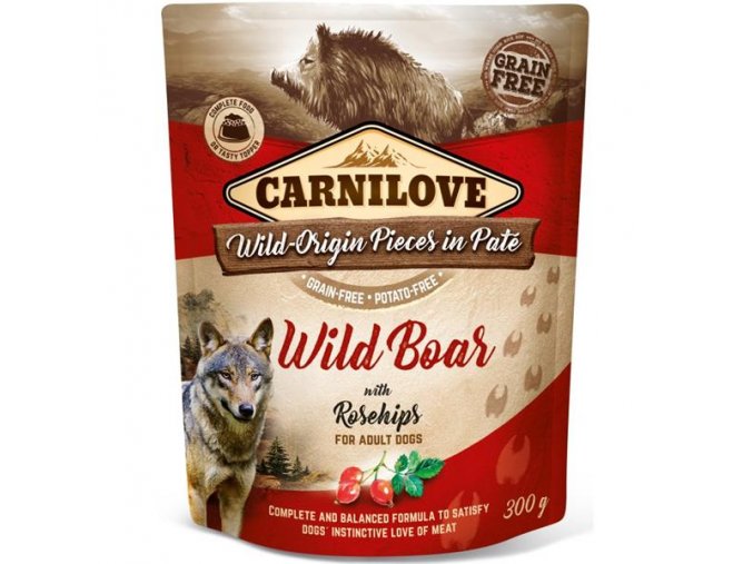 Carnilove Dog kaps. Paté Wild Boar with Rosehips 300 g