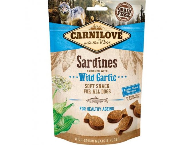 Carnilove Dog Semi Moist Snack Sardines enriched with Wild garlic 200 g