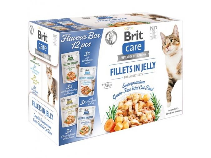 Brit Care Cat kaps. Flavour box Fillet in Jelly 12x85 g