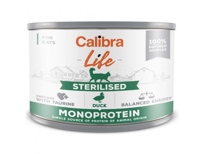 Calibra Cat Life konz. Sterilised Duck 200g