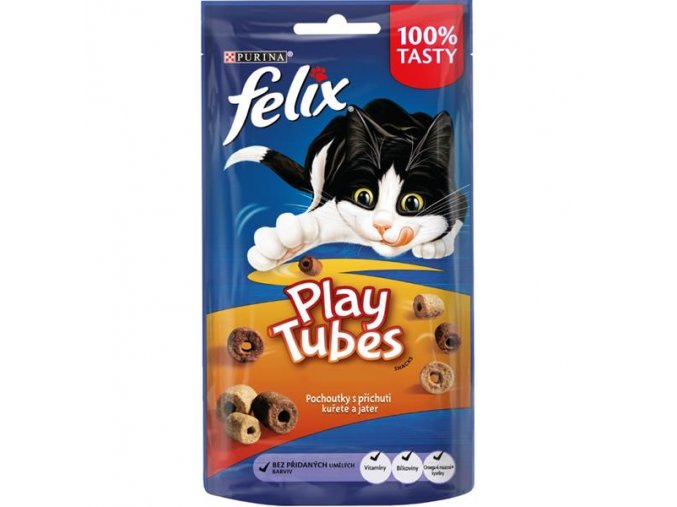 Felix snack cat -Play Tubes příchuť kuře,játra 50 g