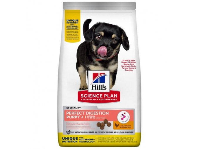 Hill's Science Plan Canine Puppy Medium Perfect Digestion Chicken Dry 2,5 kg