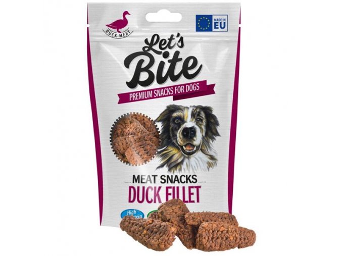 Brit DOG Let’s Bite Meat Snacks Duck Fillet 80 g