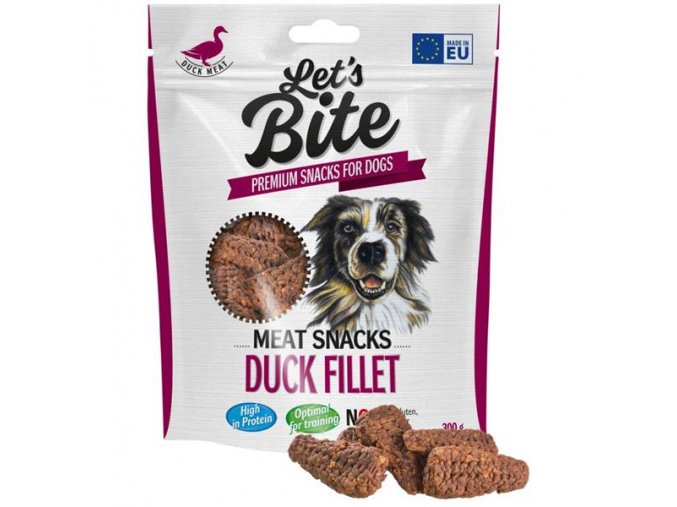 Brit DOG Let’s Bite Meat Snacks Duck Fillet 300 g