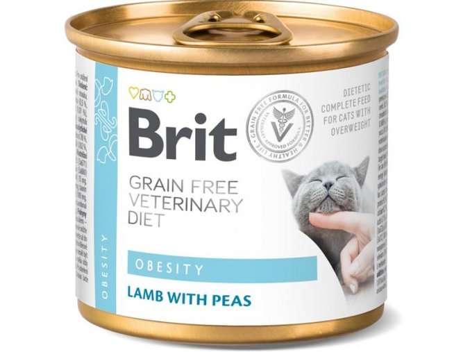 Brit Veterinary Diets Cat konz. Obesity 200 g