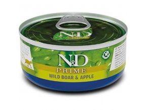 N&D PRIME Cat konz. Wild Boar & Apple 70 g