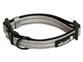 Alcott reflexní obojek pro psy, Adventure, šedý, velikost S