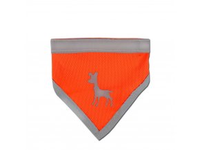 Alcott Reflexní šátek pro psy, oranžový, velikost S