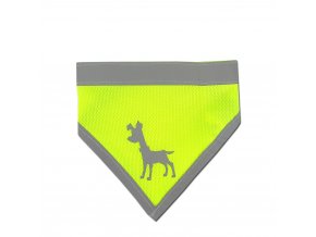Alcott Reflexní šátek pro psy, žlutý, velikost S