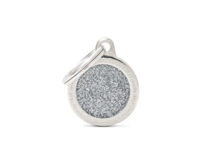 SMALL CIRCLE GLITTER GREY
