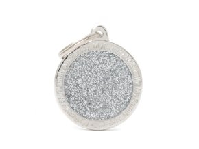 BIG CIRCLE GLITTER GREY