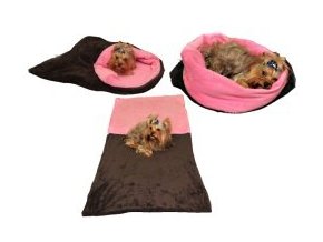 Marysa pelíšek 3v1 pro psy, tmavě šedý/světle růžový, velikost XL