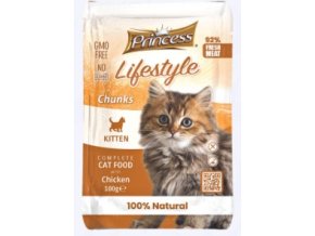 PRINCESS LIFESTYLE POUCHES CHUNKS 100G CHICKEN KITTEN