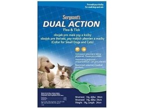 sergeant s dual antiparazitni obojek pes kocka 34 cm