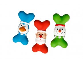 Karlie Vánoční latexová hračka pro psy, kost 19cm