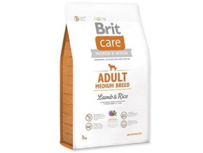 brit care adult medium breed lamb rice 3kg original