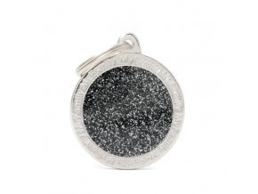 BIG CIRCLE GLITTER BLACK