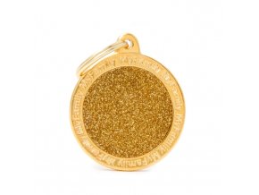 BIG CIRCLE GLITTER GOLD