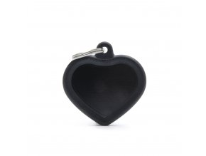 HEART ALU BLACK RUBBER