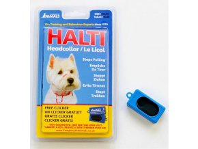 Ohlávka nylon Halti + Clicker vel. 1 - westík, jezevčík