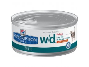 Hill's Prescription Diet Feline W/D konzerva - hrubě mletá 156 g