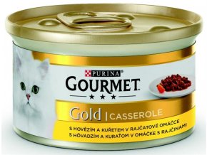 Gourmet Gold cat konz.-kousky hov.a kuře v rajčat.om. 85 g
