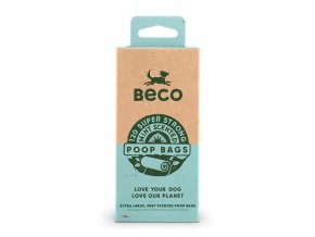 Sáčky na exkrementy Beco, 120 ks, s peprmintovou aroma, z recyklovaných materiálů