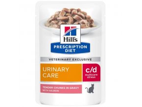 Hill's Prescription Diet Feline c/d kapsička Salmon Urinary Stress 12 x 85 g