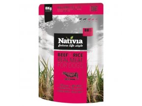 Nativia Dog REAL Meat Beef & Rice 8 kg