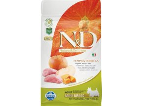 N&D PUMPKIN Dog GF Wild Boar & Apple Adult Mini 800 g