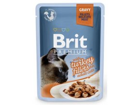 Brit Premium Cat kaps. Delicate Fillets in Gravy with Turkey 85 g