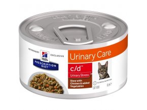 Hill's Prescription Diet Feline Stew c/d Urinary Stress kuře a zelenina konzerva 82 g