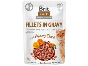 Brit Care Cat kaps. Fillets in Gravy with Hearty Duck 85 g