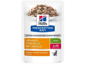 Hill's Prescription Diet Feline c/d kapsička Urinary Stress + Metabolic 12 x 85 g