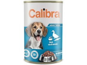 Calibra Dog konz.kachní+rýže+mrkev v omáčce 1240 g