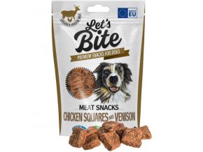 Brit DOG Let’s Bite Meat Snacks Chicken Squares with Venison 80 g