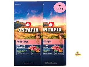 Ontario Adult Large Lamb & Rice 2 x 12 kg