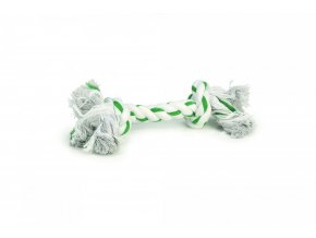 Beeztees Hračka pro psy Flossy lano zeleno-bílé 32cm