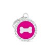 SMALL FUCHSIA CIRCLE BONE GLAM