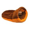 Marysa pelíšek 2v1 s lemem, hnědý/oranžový, velikost XL