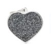 BIG HEART GLITTER BLACK