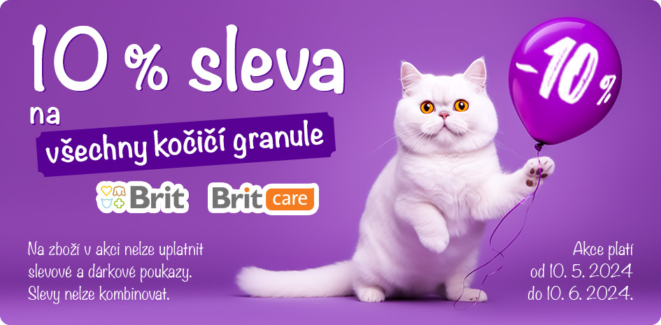 Brit & Brit Care pro kocky s 10% slevou